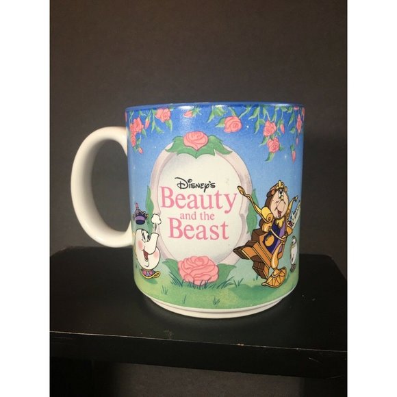 Disney Other - Disney Beauty And The Beast Mug Made In Japan Collector Coffee Cup Cogsworth Vtg